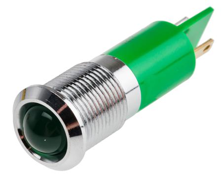 208-166 RS PRO Green Panel Mount Indicator, 48 → 65V dc, 14mm Mounting Hole Size