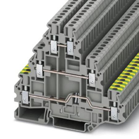 3214301 Phoenix Contact  UT 2.5-PE/L/L Series Grey, 2.5mm², Triple-Level, Screw Termination