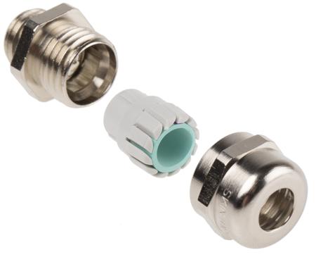 53112530 Lapp M12 x 1.5 Nickel Plated Brass, IP68 Cable Gland