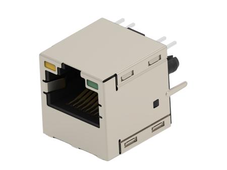 2488983-2 TE Connectivity 24889 Series Female Ethernet Connector, Hole Mount, Cat5 Vertical 1 Port 8 -Way