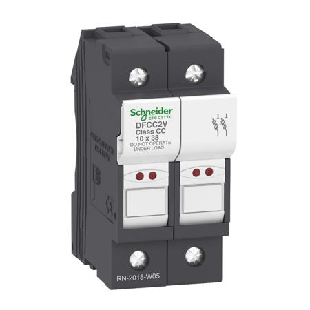 DFCC2V Schneider Electric 30A Fuse Holder for 35 x 61mm Fuse, 2P, 600V