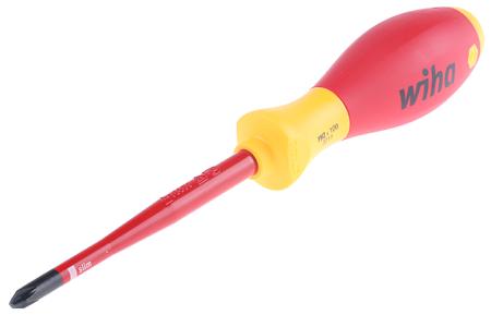 35394 Wiha Phillips Insulated Screwdriver, PH2 Tip, 100 mm Blade, VDE/1000V, 218 mm Overall