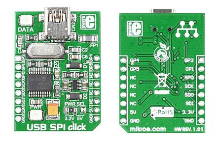 MIKROE-1204 MikroElektronika USB SPI click MCP2210 Development Kit