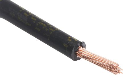 763-7630 RS Pro Black, 100m Zero Halogen Equipment Wire, 2.5 mm² CSA , 450/750 V 13 AWG