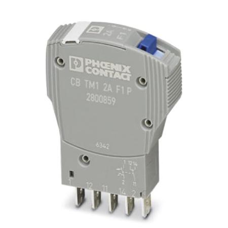 2800859 Phoenix Contact TRABTECH Thermal Circuit Breaker - CB TM1 2A F1 P  Single Pole, 2A Current Rating
