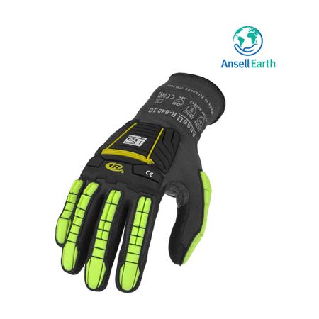 840-05VP Ansell R840 Black Nylon, Spandex Abrasion Resistant, Extra Grip Work Gloves, Size 5, Nitrile Coating