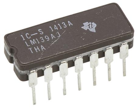 LM139AJ  Texas Instruments, Quad Comparator, Open Collector, Open Drain O/P, 1.3μs 2 → 36 V 14-Pin CDIP