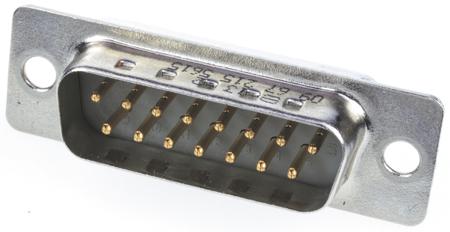 09672155615 HARTING 15 Way Panel Mount D-sub Connector Plug, 2.77mm Pitch