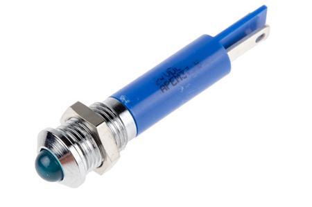 838-5554 RS Pro Blue LED Indicator, 24 V dc, 5 mm Lamp Size, 8mm Mounting Hole Size, IP67