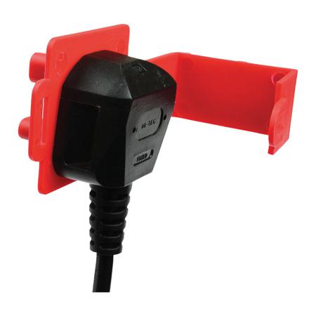 PL13 Martindale Red 1-Lock PP Padlockable Power Outlet Locking System, 6mm Shackle