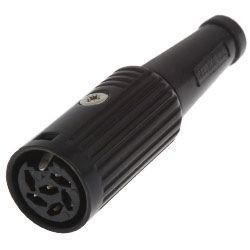 600-0500 5 Way DIN 45 Degree Nickel Line Skt