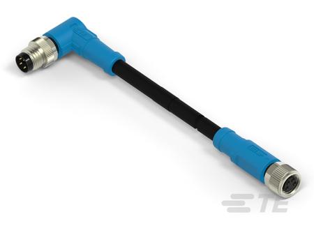 T4062213004-001 TE Connectivity Male/Female 4 way M8 to 4 way M12 Sensor Actuator Cable, 500 mm