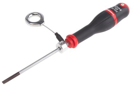AN4X100SLS Facom Slotted Screwdriver, 4 mm Tip, 100 mm Blade, 209 mm Overall