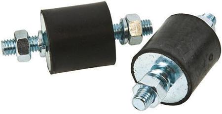 4035VV25-60 FIBET  Shock Mount M10 126.7kg Compression Load 7mm, Male to Male Natural Rubber