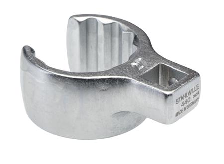02190027 STAHLWILLE 440 Series Crow Ring Crow Ring Spanner, Spanner size 27mm L.59mm, 20 x 21.4mm Insert, Chrome Plated Finish