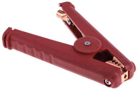 BU-102BK-2 Mueller Crocodile Clip, Copper Contact, 300A, Red