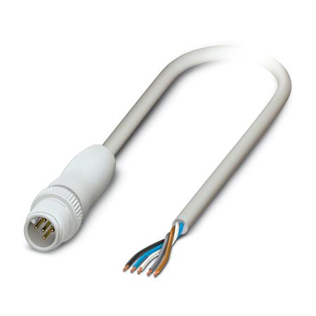 1404075 Phoenix Contact Male 5 way Straight Plug M12 to Unterminated 5 way Free Cable End Sensor Actuator Cable, 1.5 m