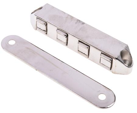 293-7869 RS Pro Screw Mounted Rectangular Die Cast Zinc Magnetic Door Catch, 8kg