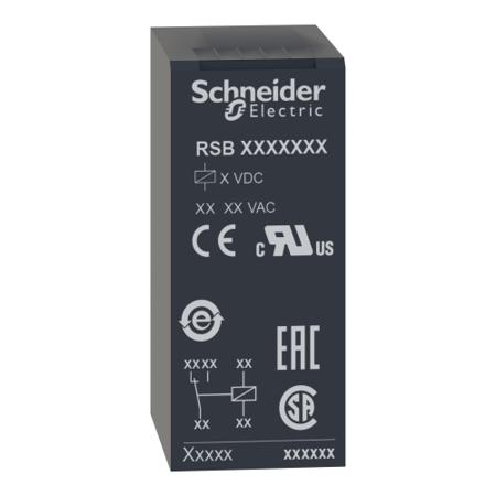RSB1A160F7 Schneider Electric RSB Series 110V ac PCB Mount Interface Relay Module, SPDT, Through Hole