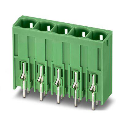 1998836 Phoenix Contact PCV Series Wave Soldering Mount PCB Header, 7 Contact(s), 10.16 mm Pitch, 1 Row, Shrouded
