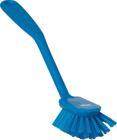 42373 Vikan Medium Bristle Blue Scrubbing Brush, 23mm bristle length, PET bristle material