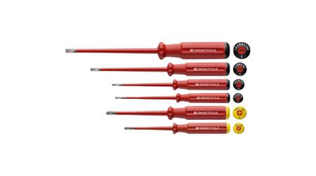 PB 5542.SL PB SWISS TOOLS Phillips, Slotted Insulated Screwdriver Set, 6-Piece