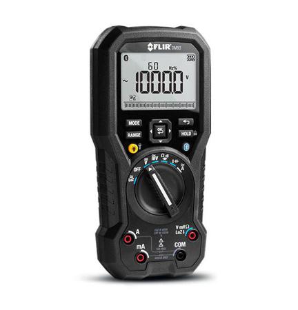 DM93-2 FLIR  Handheld Digital Multimeter, True RMS, 10A ac Max, 10A dc Max, 1000V ac Max - RS Calibrated