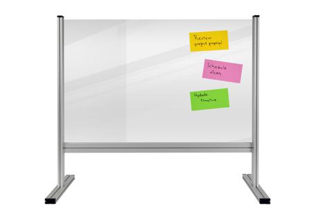 7-209640 Legamaster Transparent Office Divider, 650mm Height, 1000mm Width