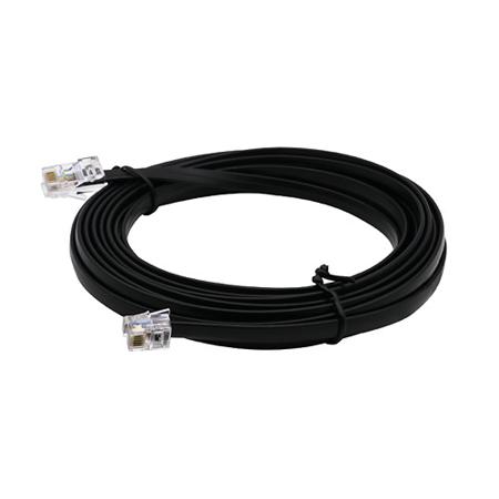 707-867 RS PRO Male RJ12 to Male RJ45 6 Core 28 AWG Telephone Cable, 6, Black Sheath, 2m