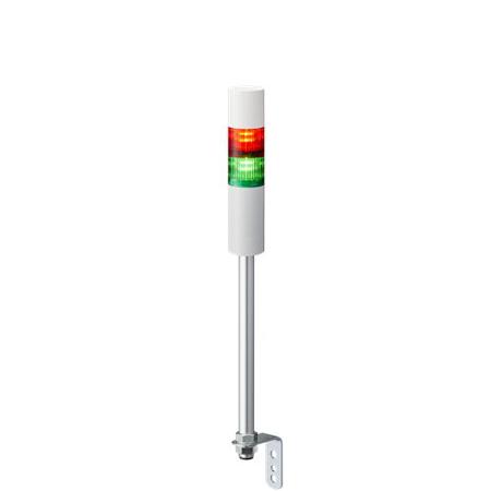 LR5-202LEBW-RG Patlite LR5 Series Green, Red Buzzer Signal Tower, 2 Lights, 24 V dc, Pole Mount