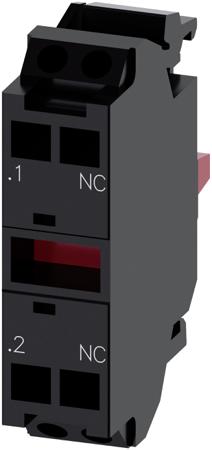 3SU1400-1AA10-3MA0 Siemens SIRIUS ACT 3SU14 Series Contact Block, 5 → 500V ac/dc, 1NC