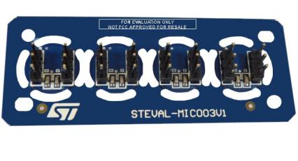 STEVAL-MIC003V1 STMicroelectronics , Microphone Coupon Board Based on the IMP34DT05 Digital MEMS Evaluation Board for