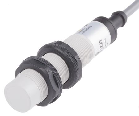 896-7223 RS PRO Capacitive Threaded Barrel Proximity Sensor, M18, 8 mm Detection, NPN NO, 10 → 30 V dc