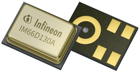 IM66D130AXTMA1 Infineon 5 Pin Sound Sensors, Omni-Directional, Surface Mount, Digital Output, PG-TLGA-5-6, 1.62 → 3.60V