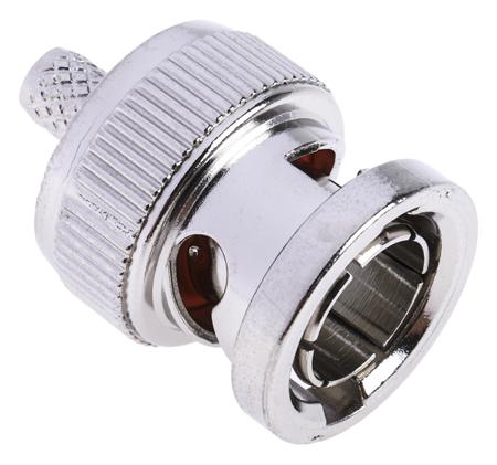 546-3692 RS Pro Straight 75Ω Cable Mount BNC Connector, Plug, Nickel, Crimp Termination, Mini RG59