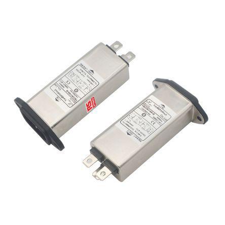 180-5262 RS PRO,6A,115/250 V Female Panel Mount IEC Inlet Filter,Screw