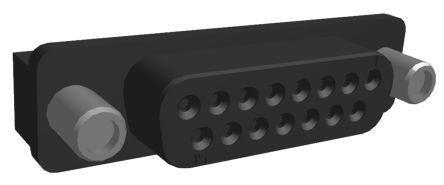 745077-4 TE Connectivity AMPLIMITE HD-20 Series, 15 Way Through Hole PCB D-sub Connector Socket, 2.74mm Pitch