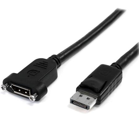 DPPNLFM3PW StarTech.com Male DisplayPort to Female DisplayPort, PVC  Cable, 4K @ 60 Hz, 1m