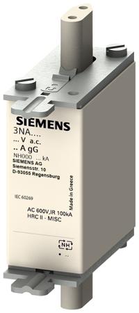 3NA3820-6KJ Siemens 50A Tag Fuse, NH000, 690V ac, 77.8mm