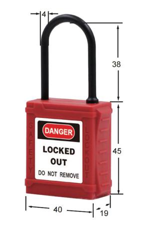 217-691 RS PRO Key Nylon Padlock, 4mm Shackle, 40mm Body