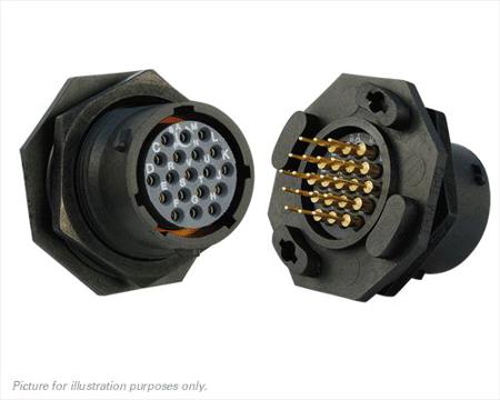 UTS714D19S32 Souriau Sunbank by Eaton Circular Connector, 19 Contacts, Panel, Standard Connector, Socket, Female, IP68, IP69K, UTS