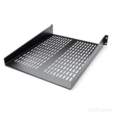 CABSHELF22V StarTech.com Black Shelf, 2U, 23kg Load, 482mm x 558mm
