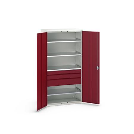 16926575.24 2 Door, 3 Drawer Sheet Steel Cupboard, 1050 x 550 x 2000mm