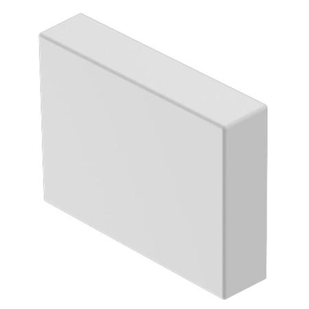 61-9781.9 Indicator Lens Rectangle Style, White, 24 Long