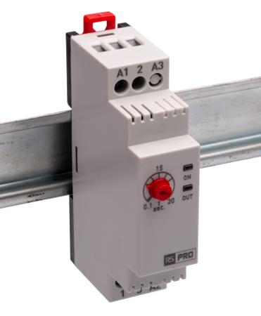 119-807 RS PRO DIN Rail Mount Timer Relay, 230V ac, 3-Contact, 0.1 → 30s, 1-Function, SPDT