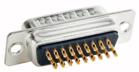 301A10129X CONEC 15 Way Through Hole D-sub Connector Plug, with Mounting Hole