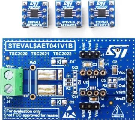 STEVAL-AETKT4V1 STMicroelectronics , Evaluation Kit For TSC202x Family, High Voltage, Precision Current Sense Amplifier