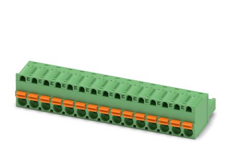 1873184 Phoenix Contact, 5.08mm Pitch, FKC 2.5/15-ST-5.08, 15 Way, Pluggable Terminal Block, Plug, Spring Cage Termination,