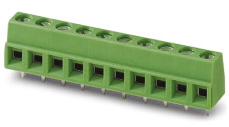 1729021 Phoenix Contact MKDSN 1.5/3 Series PCB Terminal Block, 3-Contact, 5mm Pitch, Through Hole Mount, 1-Row, Screw
