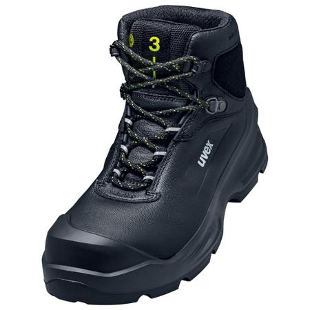 6874248 Uvex Uvex 3 Black ESD Safe Composite Toe Capped Unisex Safety Boots, UK 13, EU 48